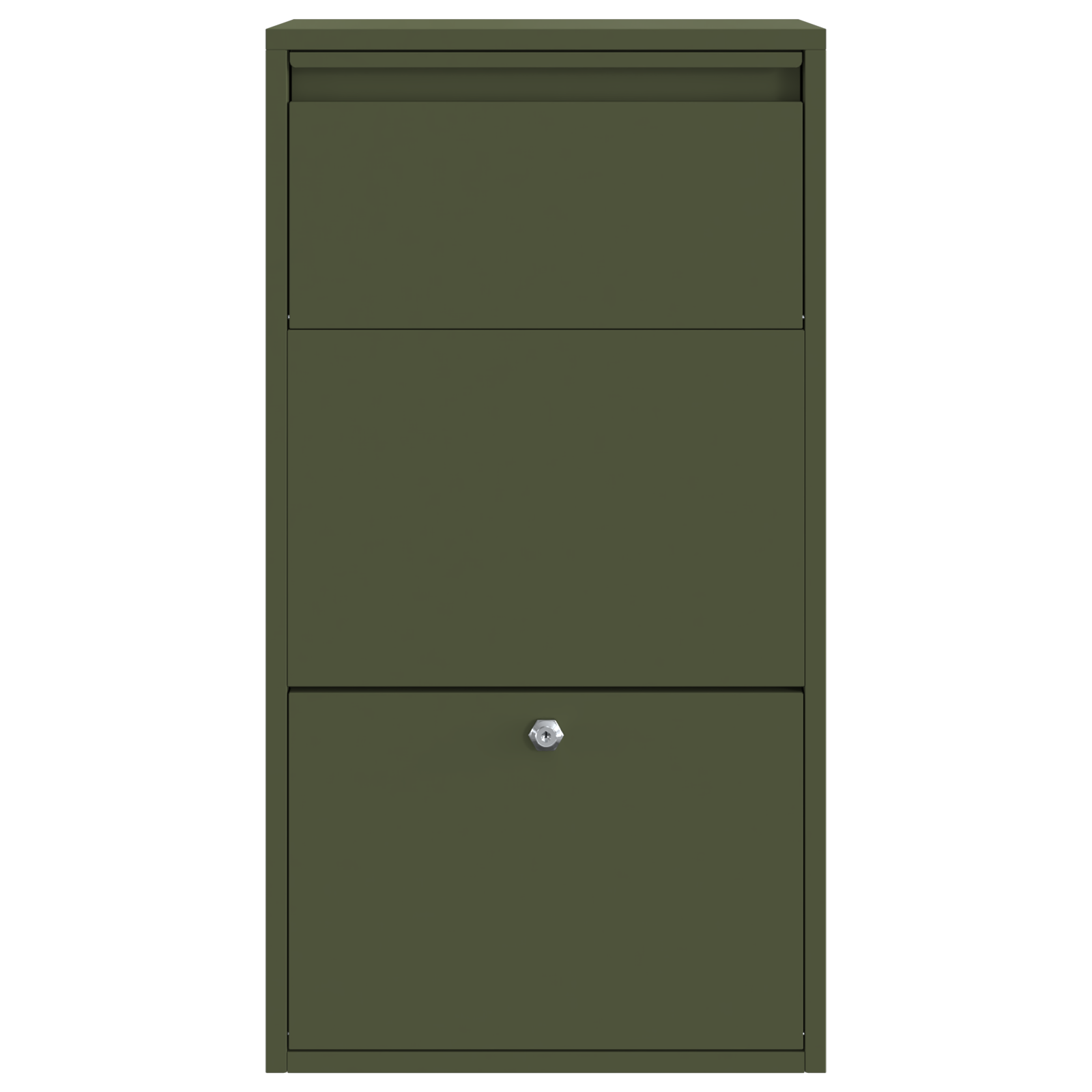 Cassetta Postale Verde Oliva 44x22x82 cm Acciaio