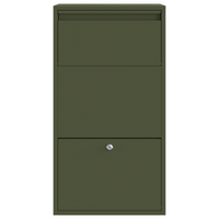 Cassetta Postale Verde Oliva 44x22x82 cm Acciaio
