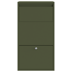 Cassetta Postale Verde Oliva 44x22x82 cm Acciaio