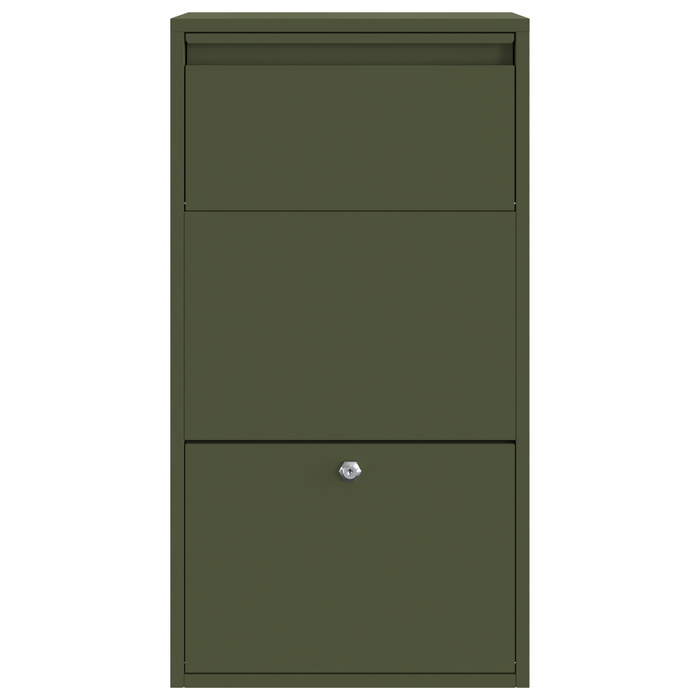 Cassetta Postale Verde Oliva 44x22x82 cm Acciaio