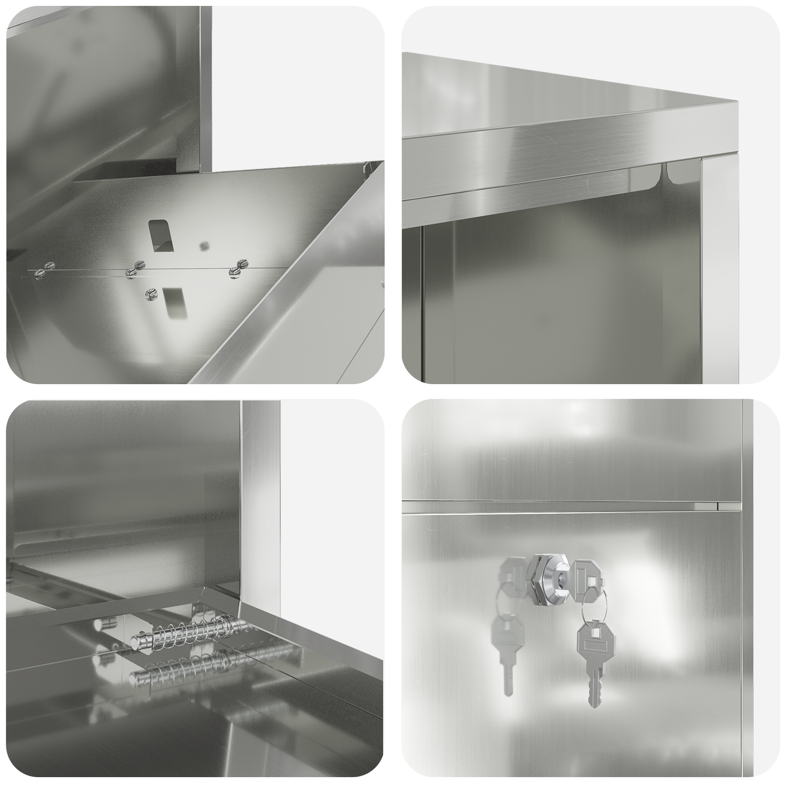 Cassettina per Pacchi 44x22x82 cm Acciaio Zincato