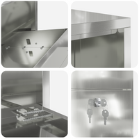 Cassettina per Pacchi 44x22x82 cm Acciaio Zincato