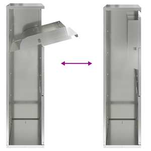 Cassettina per Pacchi 44x22x82 cm Acciaio Zincato