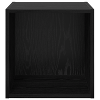 Armadi a parete 2 pz Nero Rovere 37x37x37 cm in legno ingegnerizzato
