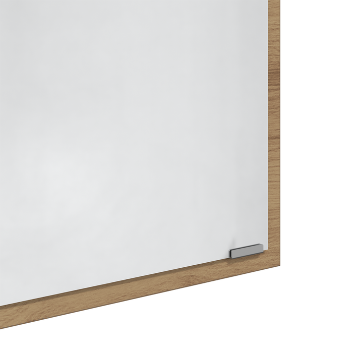 Specchio da bagno LED Rovere artigianale 40x8.5x37 cm Legno ingegnerizzato