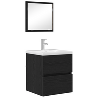 Mobiletto da bagno - Rovere Nero Legno ingegnerizzato Standard