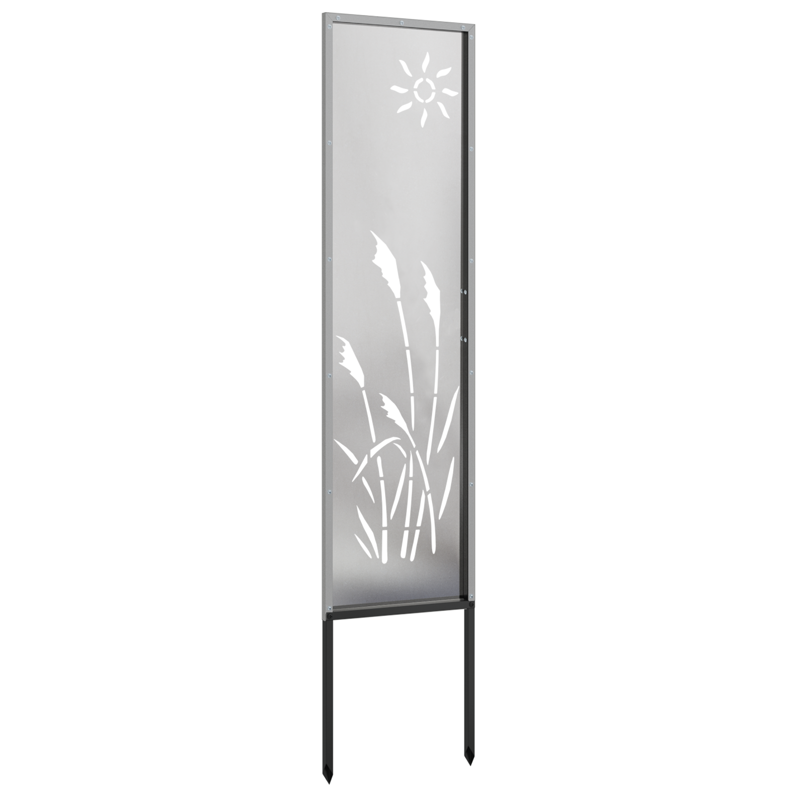 vidaXL Pannello Decorativo da Giardino Altro Argento 32 x 140 cm