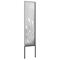 vidaXL Pannello Decorativo da Giardino Altro Argento 32 x 140 cm