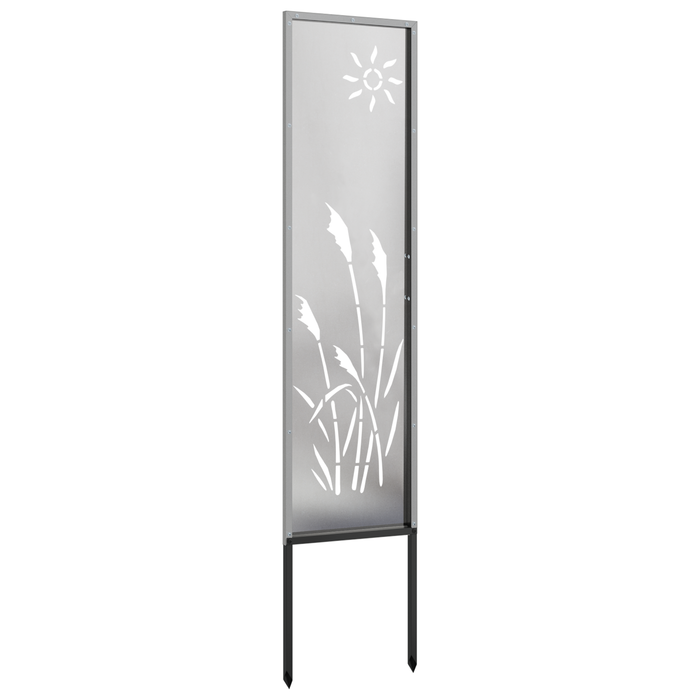 vidaXL Pannello Decorativo da Giardino Altro Argento 32 x 140 cm