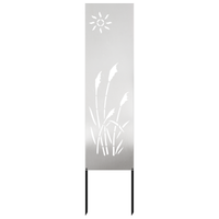 vidaXL Pannello Decorativo da Giardino Altro Argento 32 x 140 cm
