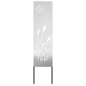 vidaXL Pannello Decorativo da Giardino Altro Argento 32 x 140 cm
