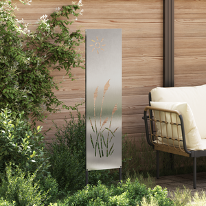 vidaXL Pannello Decorativo da Giardino Altro Argento 32 x 140 cm