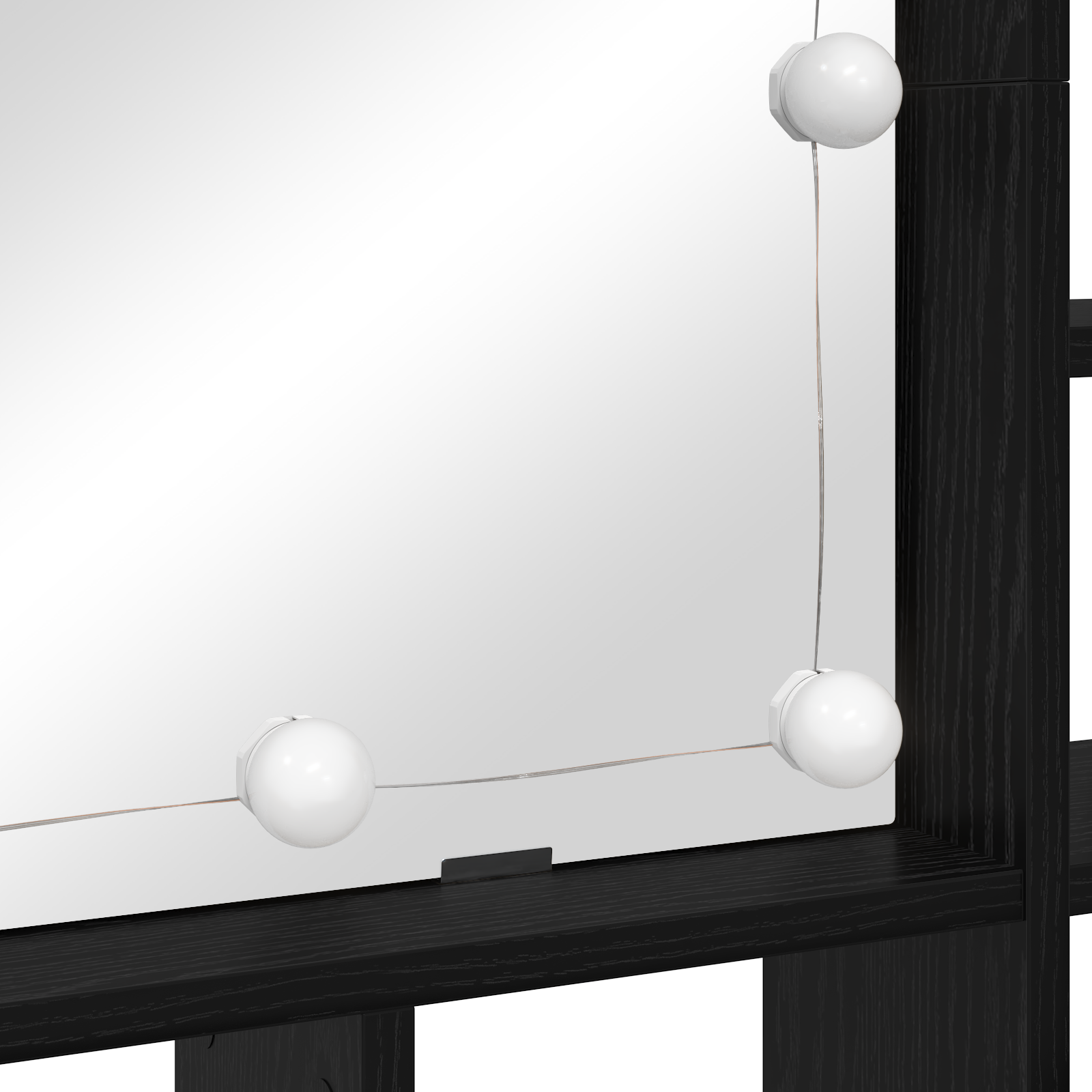 vidaXL Mobiletto per specchio Rovere nero 91 x 15 x 76.5 cm