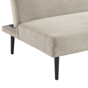 Divano panchina letto 3 posti velluto a coste piedistallo metallo,