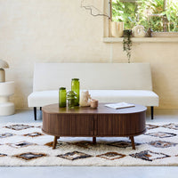 Divano panchina letto 3 posti velluto a coste piedistallo metallo,