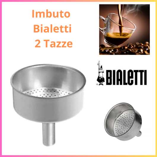 Imbuto per caffettiera bialetti in  alluminio ricambio 2 tazze moka macchina caffe caffè