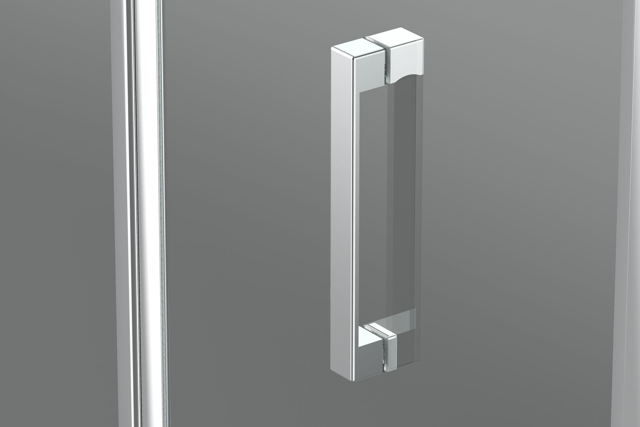Box doccia 90x90 cm semicircolare angolare H195 cm ELIA Cromato