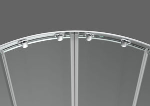 Box doccia 90x90 cm semicircolare angolare H195 cm ELIA Cromato