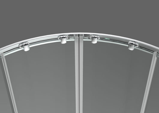 Box doccia 90x90 cm semicircolare angolare H195 cm ELIA Cromato