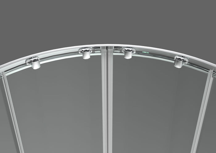 Box doccia 80x80 cm semicircolare angolare H195 cm ELIA Cromato