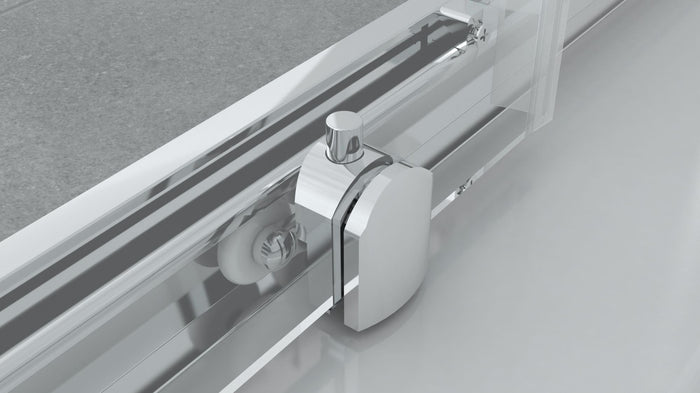 Box doccia 90x90 cm semicircolare angolare H195 cm ELIA Cromato