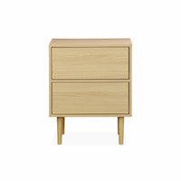 Set di 2 comodini effetto legno naturale, marrone naturale