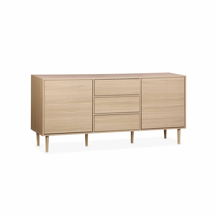 Credenza a 2 ante effetto legno, 160cm, marrone naturale