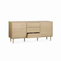 Credenza a 2 ante effetto legno, 160cm, marrone naturale