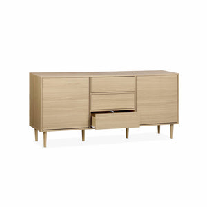 Credenza a 2 ante effetto legno, 160cm, marrone naturale