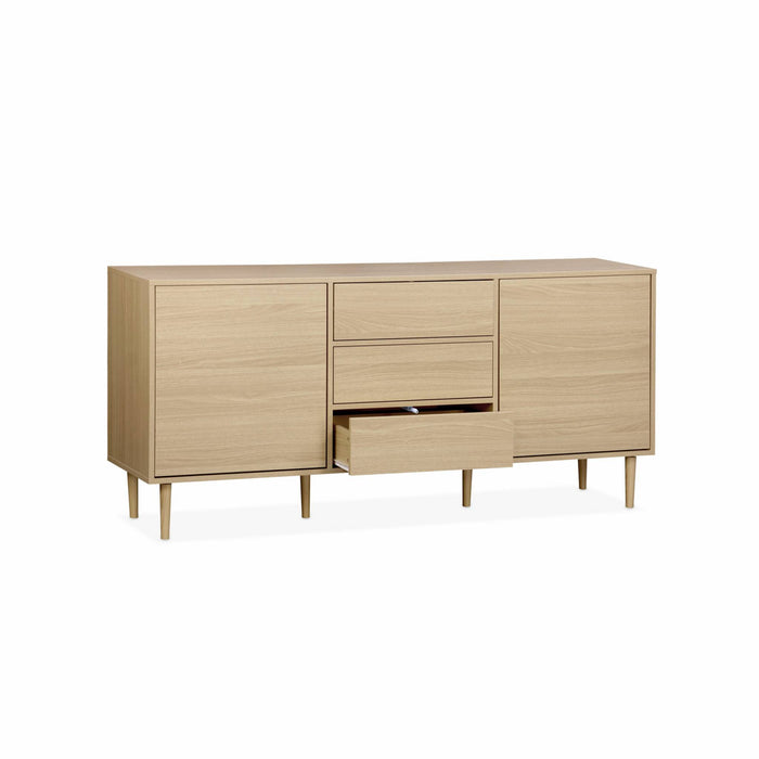 Credenza a 2 ante effetto legno, 160cm, marrone naturale