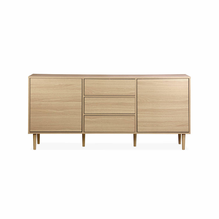 Credenza a 2 ante effetto legno, 160cm, marrone naturale