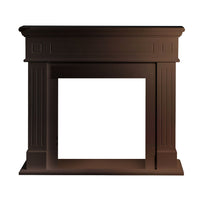 Cornice per camino rivestimento in legno L110xP36xH100 Cambridge Noce