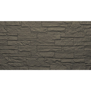 Pannello decorativo effetto pietra mattoni 3D set 12 pz 8,6 mt2 rivestimento murale in PU 120 x 60 x 2,5 Grigio Ardesia