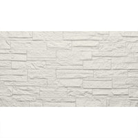 Pannello decorativo effetto pietra mattoni 3D set 12 pz 8,6 mt2 rivestimento murale in PU 120 x 60 x 2,5 Quarzite Bianco