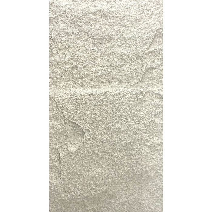 Pannello decorativo effetto roccia pietra 3D set 10 pz 7,2 mt2 rivestimento murale in PU 120 x 60 x 3 Bianco Leccese