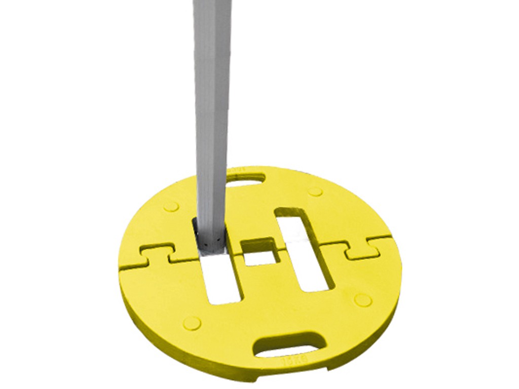 Base per gazebo richiudibile pieghevole universale in acciaio 15 kg gialla