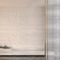 Pannello decorativo effetto roccia pietra 3D set 10 pz 7,2 mt2 rivestimento murale in PU 120 x 60 x 3 Bianco Leccese