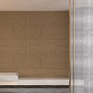 Pannello decorativo effetto roccia pietra 3D set 10 pz 7,2 mt2 rivestimento murale in PU 120 x 60 x 3 Tufo