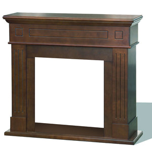 Cornice per camino rivestimento in legno L110xP36xH100 Cambridge Noce