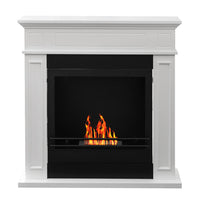 Camino a bioetanolo biocamino da terra JEFFERSON Bianco L 89,5 x H90,5 x P28