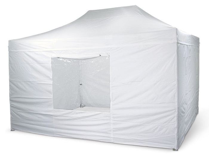 Kit 4 teli laterali di ricambio bianco per gazebo 3 X 4,5 richiudibile Market