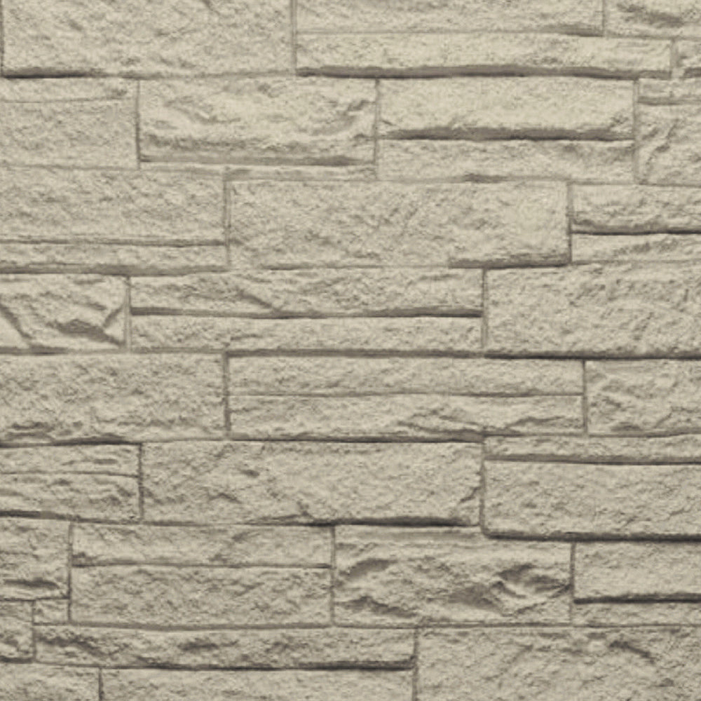 Pannello decorativo effetto pietra mattoni 3D set 12 pz 8,6 mt2 rivestimento murale in PU 120 x 60 x 2,5 Greige Tortora