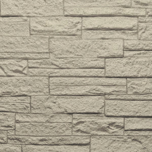 Pannello decorativo effetto pietra mattoni 3D set 12 pz 8,6 mt2 rivestimento murale in PU 120 x 60 x 2,5 Greige Tortora