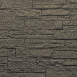 Pannello decorativo effetto pietra mattoni 3D set 12 pz 8,6 mt2 rivestimento murale in PU 120 x 60 x 2,5 Grigio Ardesia