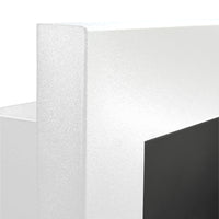 Camino a bioetanolo da parete o incasso Livorno Bianco L 90 x P 12 x H 40 con vetro