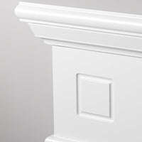 Cornice per camino rivestimento in legno L110xP36xH100 Cambridge Bianco