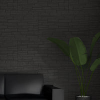 Pannello decorativo effetto pietra mattoni 3D set 12 pz 8,6 mt2 rivestimento murale in PU 120 x 60 x 2,5 Grigio Ardesia