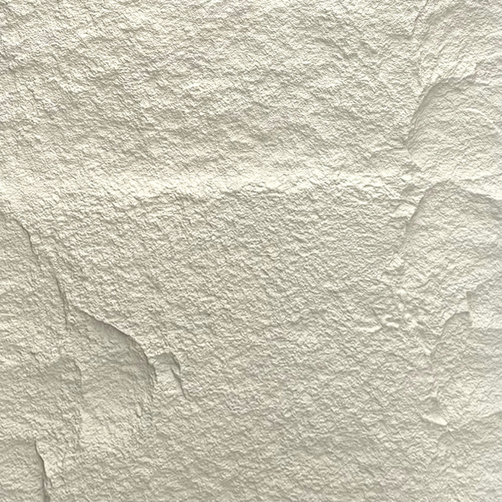 Pannello decorativo effetto roccia pietra 3D set 10 pz 7,2 mt2 rivestimento murale in PU 120 x 60 x 3 Bianco Leccese