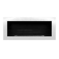 Camino a bioetanolo da parete o incasso Livorno Bianco L 90 x P 12 x H 40 con vetro