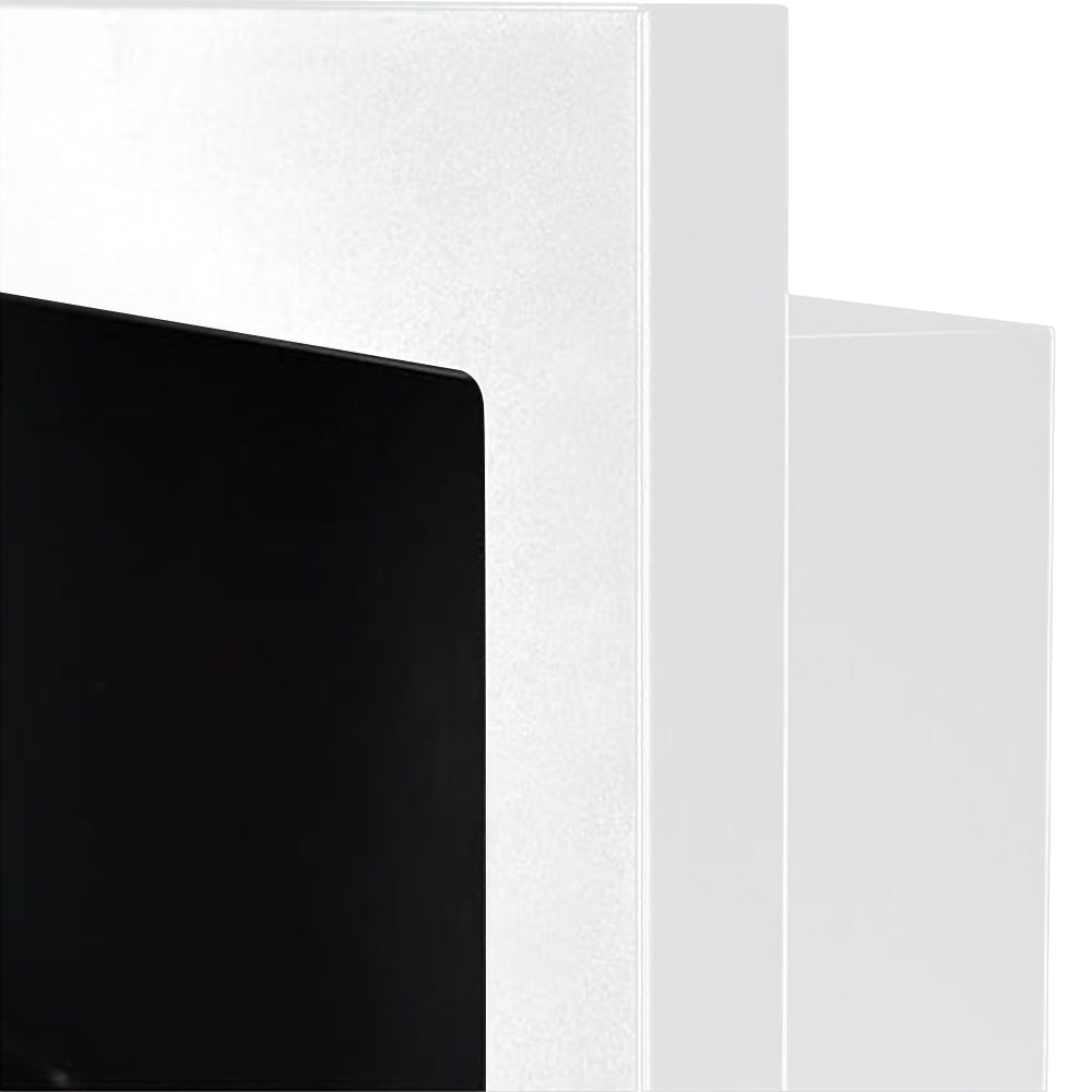 Camino a bioetanolo da parete o incasso Lucca Bianco L 90 x P 12 x H 40